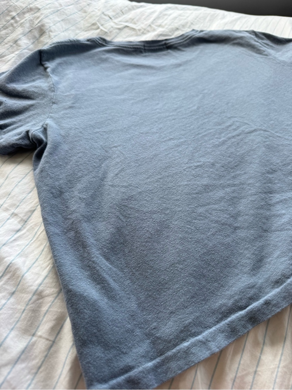 Denim Forum Classic Crewneck Tee in Slate Blue size: L - Picture 7 of 7